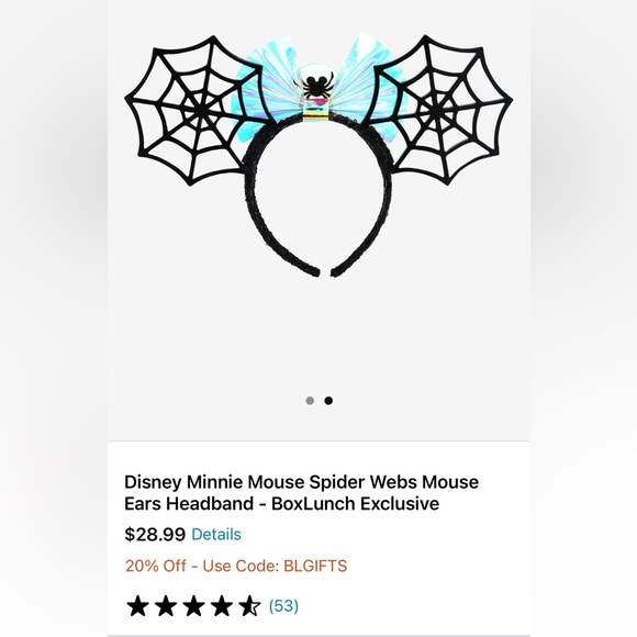 Minnie Mouse Spider Web Ears - Picture 6 of 7